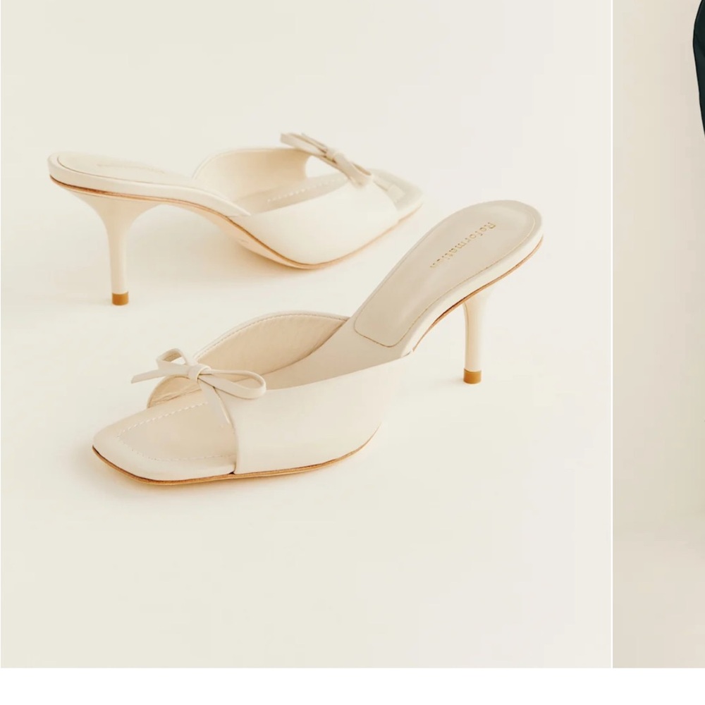 Reformation clementine heeled mule sandal
